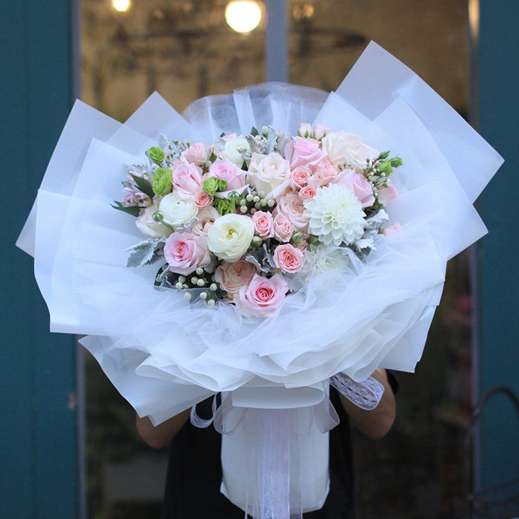 MYHC-09 Váy phồng 57 × 57cm (± 2cm) Màng bao bì hoa màu trơn