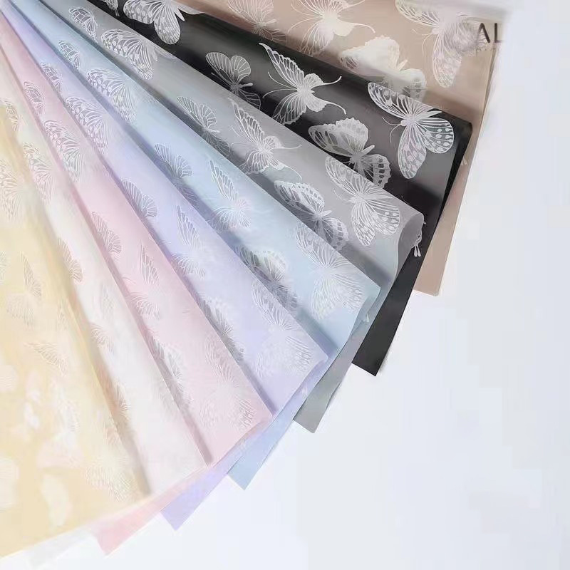 Giấy gói hoa mờ đục hình con bướm MYHC-14