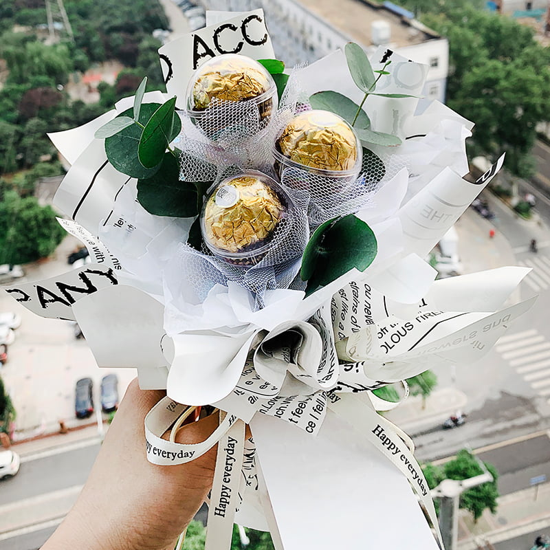 MYHC-21 Giấy gói hoa da bò phong cách cổ điển