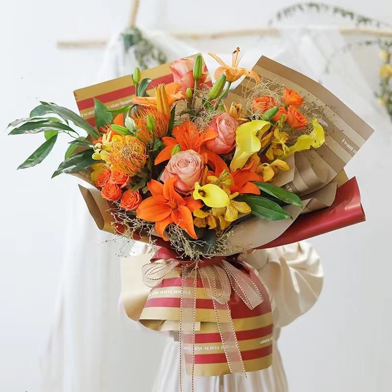 MYHC-22 57×57cm (±2cm) Giấy gói hoa màng ngọc trai ngang một mặt
