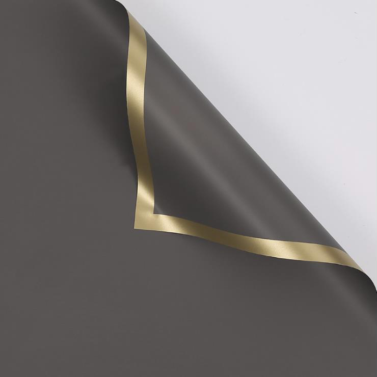 Giấy gói hoa màng ngọc trai rắn MYHC-27 Gold Edge