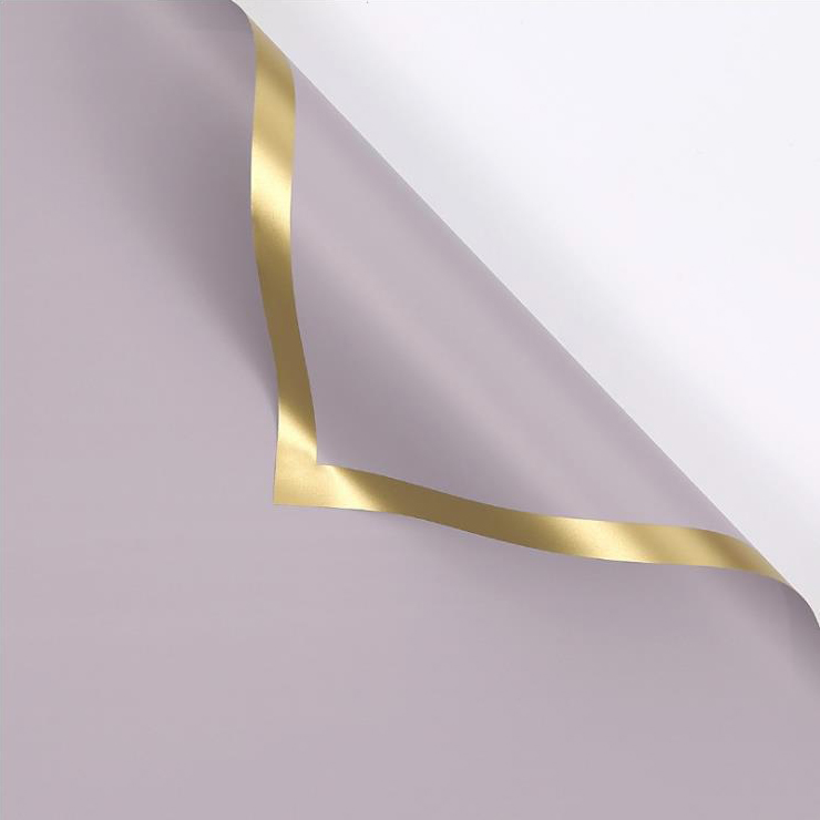 Giấy gói hoa màng ngọc trai rắn MYHC-27 Gold Edge