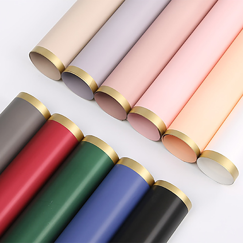 Giấy gói hoa màng ngọc trai rắn MYHC-27 Gold Edge