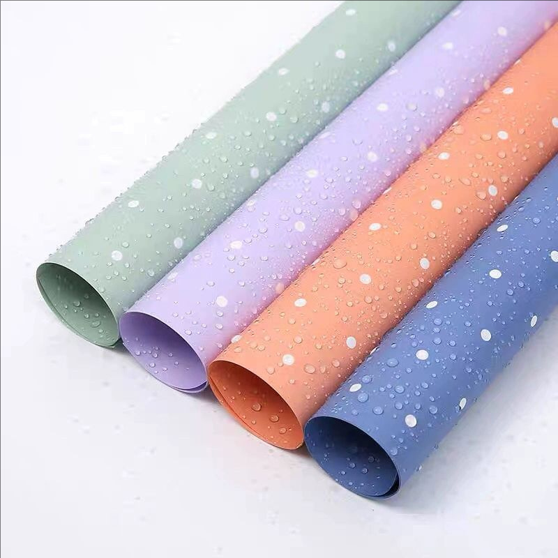 Giấy gói hoa chấm bông đơn sắc MYHC-37