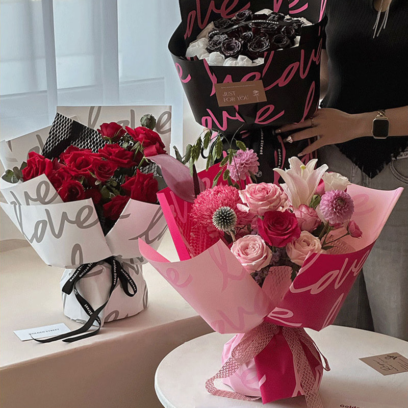 MYHC-45 Giấy gói hoa không thấm nước nghệ thuật tình yêu