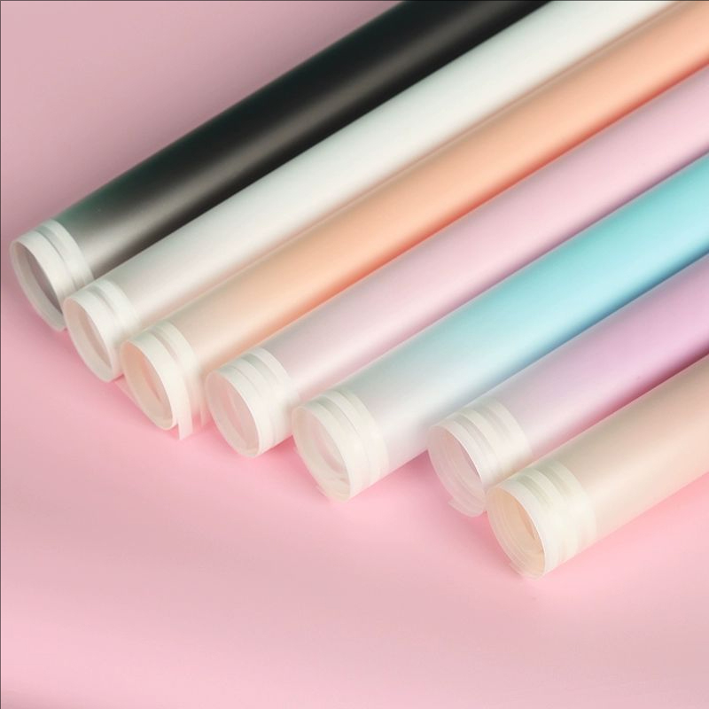MYHC-54 Màng bao bì hoa nhựa hai mặt màu trắng viền một mặt