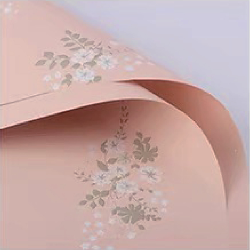 MYHC-55 Phim bao bì hoa mờ màu sáng đơn giản