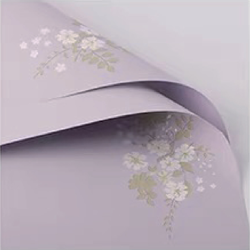 MYHC-55 Phim bao bì hoa mờ màu sáng đơn giản