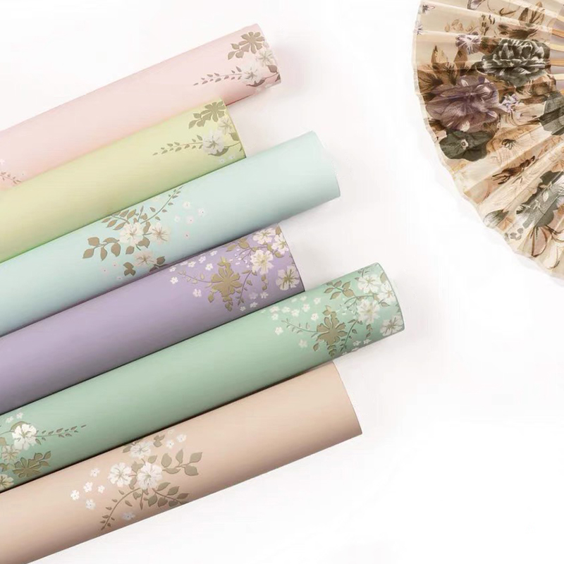 MYHC-55 Phim bao bì hoa mờ màu sáng đơn giản