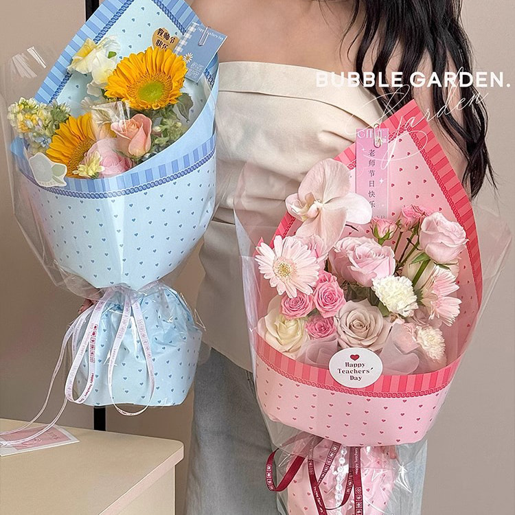 MYHC-65 Váy công chúa Phim bao bì hoa nhựa màu sáng