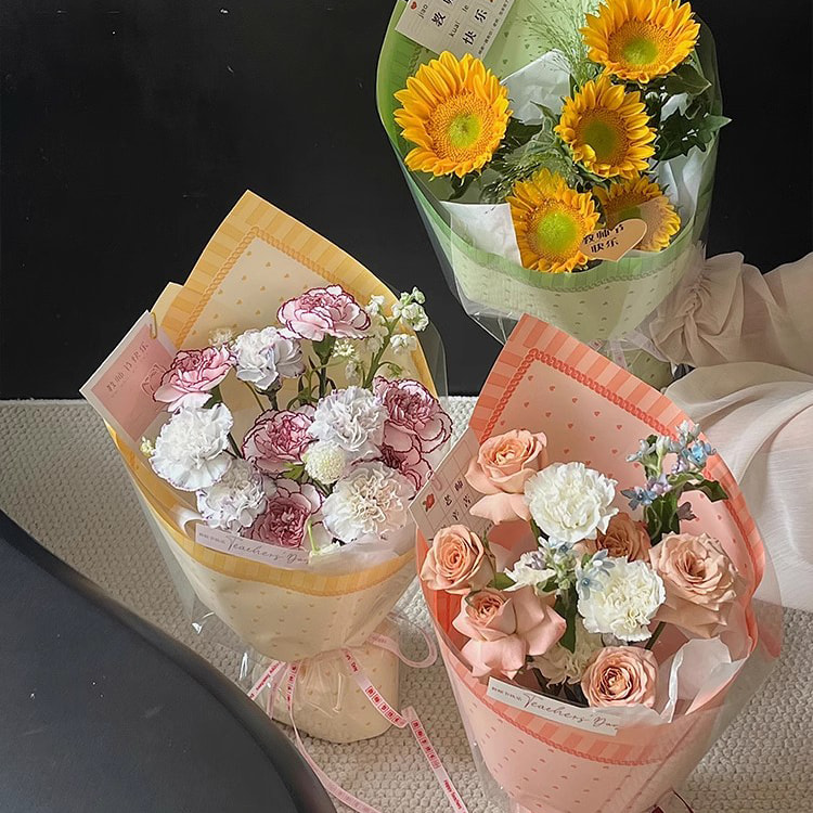 MYHC-65 Váy công chúa Phim bao bì hoa nhựa màu sáng