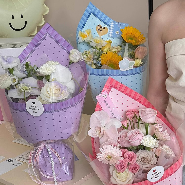 MYHC-65 Váy công chúa Phim bao bì hoa nhựa màu sáng