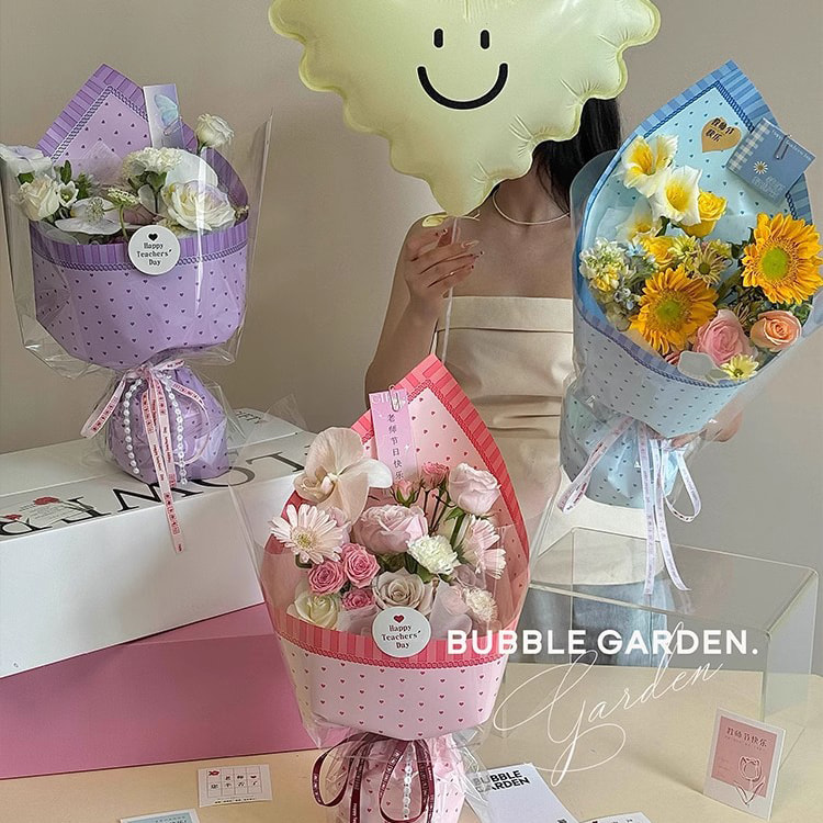 MYHC-65 Váy công chúa Phim bao bì hoa nhựa màu sáng