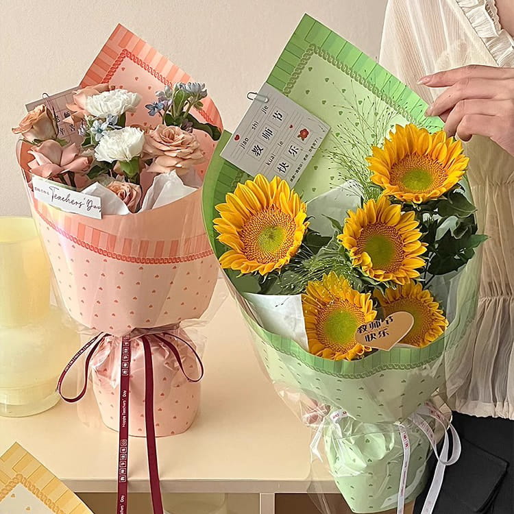 MYHC-65 Váy công chúa Phim bao bì hoa nhựa màu sáng