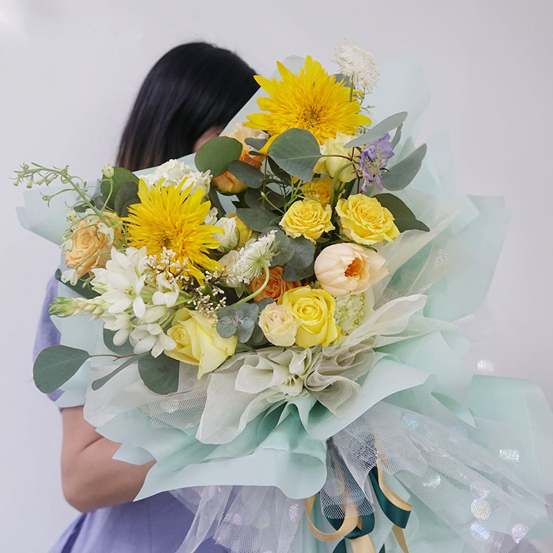 Giấy gói hoa mờ màu mờ