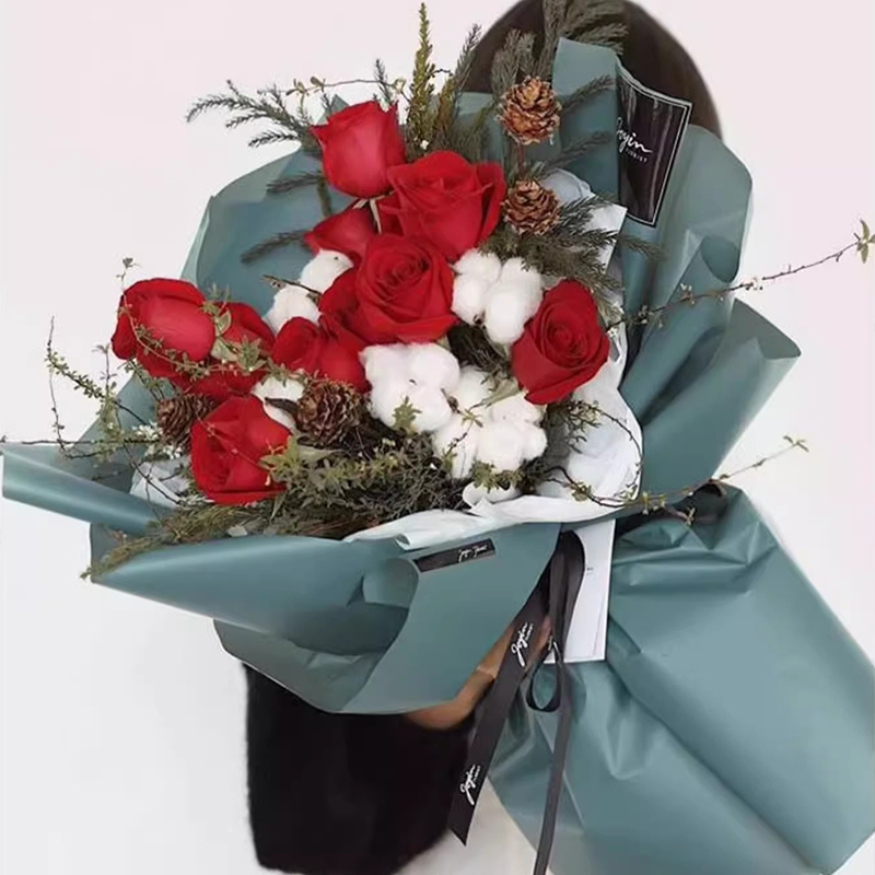 Giấy gói hoa mờ màu mờ