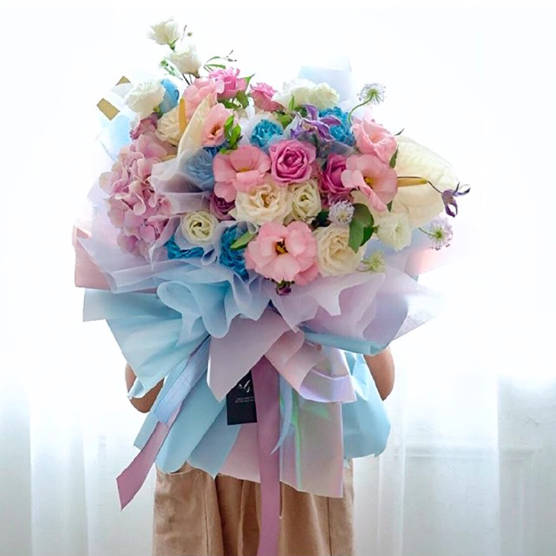 Giấy gói hoa mờ màu mờ