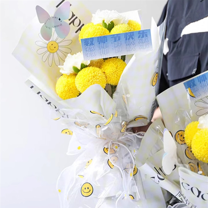Giấy gói hoa mặt cười OPP Cellophane