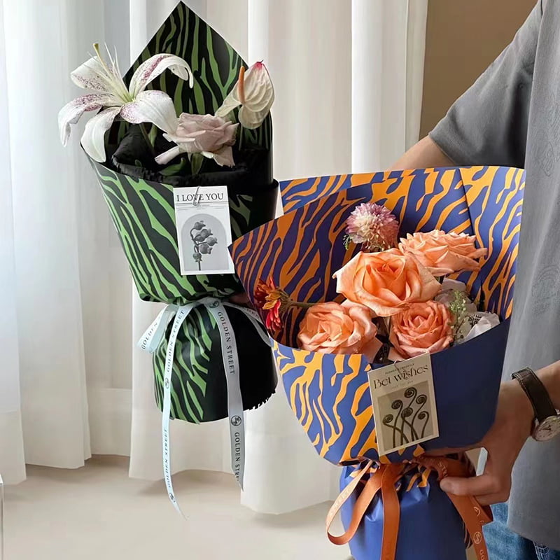 Giấy gói hoa sáu màu in hình ngựa vằn
