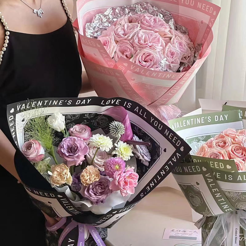 Giấy gói hoa hoa hồng