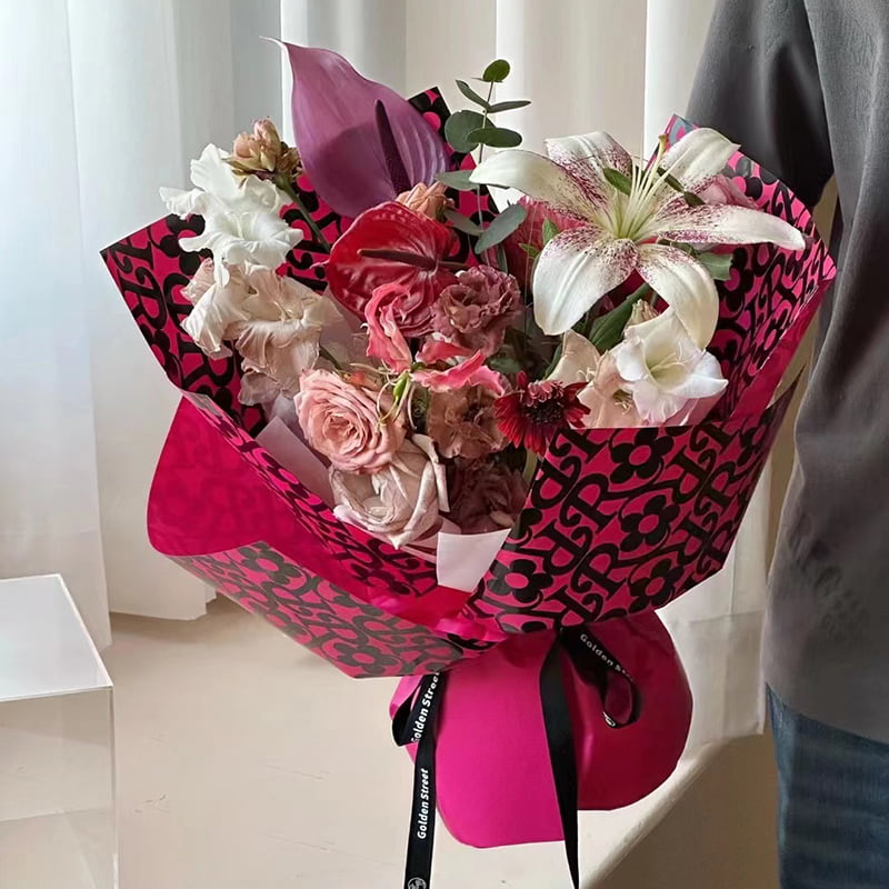 Giấy gói hoa hoa văn mờ