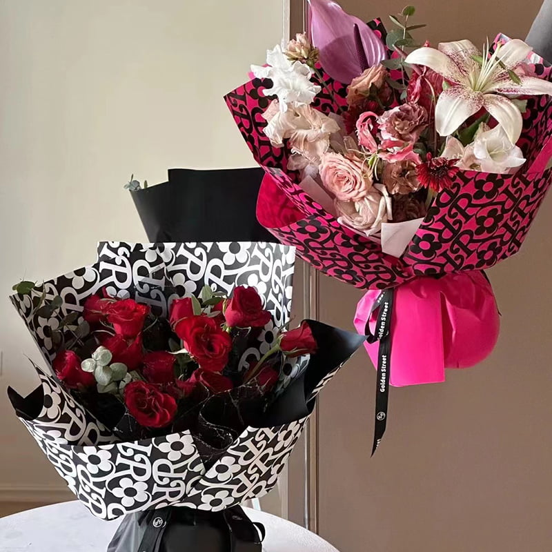Giấy gói hoa hoa văn mờ