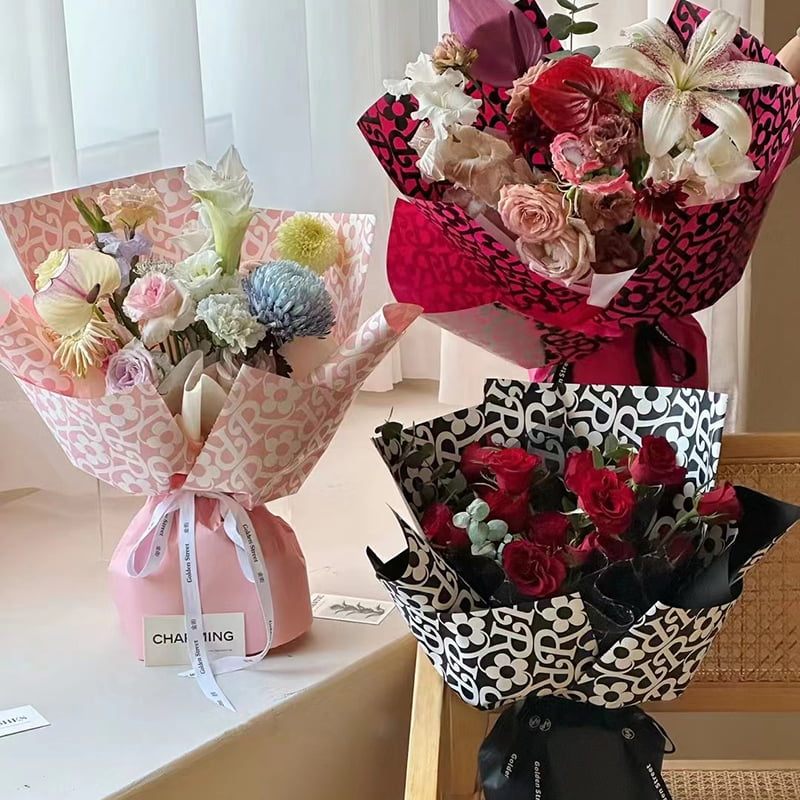 Giấy gói hoa hoa văn mờ