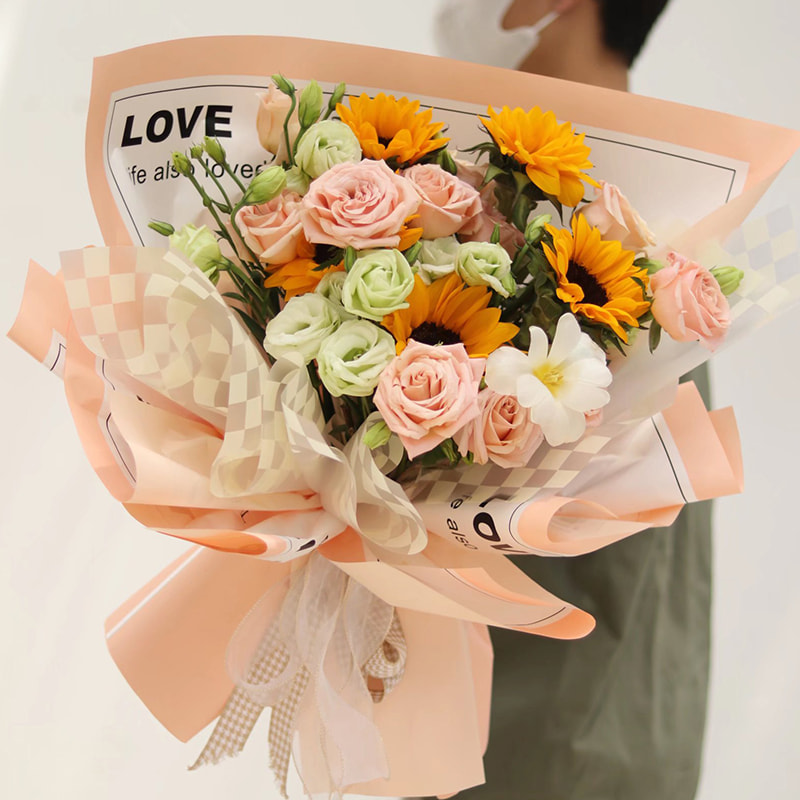 Giấy gói hoa chữ mịn